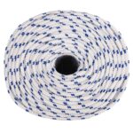 vidaXL Lodné lano biele 8 mm 50 m polypropylén – Obrázok 3