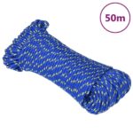 vidaXL Lodné lano modré 5 mm 50 m polypropylén