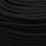 vidaXL Pracovné lano čierne 10 mm 50 m polyester – Obrázok 4