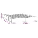 vidaXL Posteľný rám 200x200 cm masívne drevo – Obrázok 8