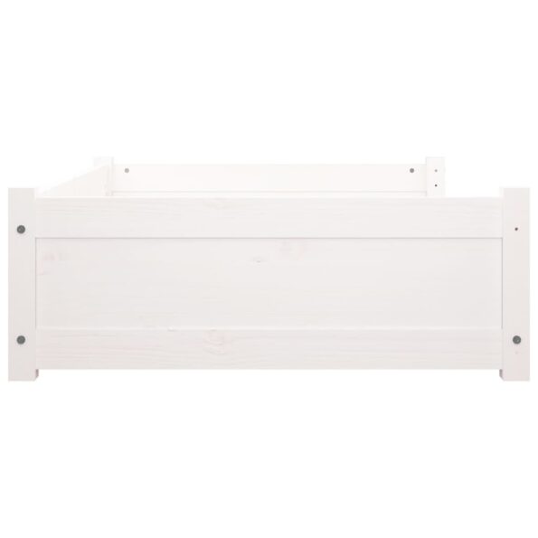 vidaXL Psia posteľ biela 105,5x75,5x28 cm borovicový masív – Obrázok 6