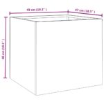 vidaXL Kvetináč, 49x47x46 cm, cortenová oceľ – Obrázok 8