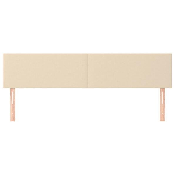 vidaXL Čelá postele 2 ks krémový 90x5x78/88 cm látka – Obrázok 3