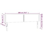 vidaXL Čelá postelí svetlosivé 200x5x78/88 cm zamatové – Obrázok 8