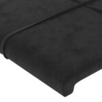 vidaXL Čelo postele čierne 100x5x78/88 cm zamat – Obrázok 4