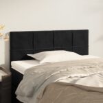 vidaXL Čelo postele čierne 100x5x78/88 cm zamat