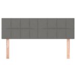 vidaXL Čelá postele 2 ks tmavosivé 72x5x78/88 cm látka – Obrázok 3