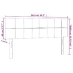 vidaXL Čelá postele 2 ks tmavosivé 72x5x78/88 cm látka – Obrázok 8