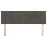 vidaXL Čelá postele 2 ks tmavosivé 72x5x78/88 cm zamat – Obrázok 3