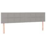 vidaXL Čelá postele 2 ks bledosivé 80x5x78/88 cm látka – Obrázok 2