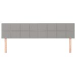 vidaXL Čelá postele 2 ks bledosivé 80x5x78/88 cm látka – Obrázok 3