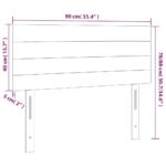 vidaXL Čelo postele bledosivé 90x5x78/88 cm zamat – Obrázok 8