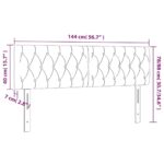 vidaXL Čelá postelí svetlosivé 144x7x78/88 cm zamatové – Obrázok 8