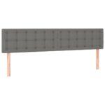vidaXL Čelá postelí tmavošedé 180x5x78/88 cm látkové – Obrázok 2