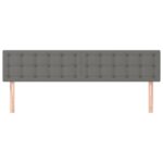 vidaXL Čelá postelí tmavošedé 180x5x78/88 cm látkové – Obrázok 3