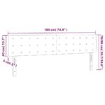 vidaXL Čelá postelí tmavošedé 180x5x78/88 cm látkové – Obrázok 8
