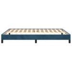 vidaXL Posteľ bez matraca tmavomodrá 140x190 cm zamat – Obrázok 6