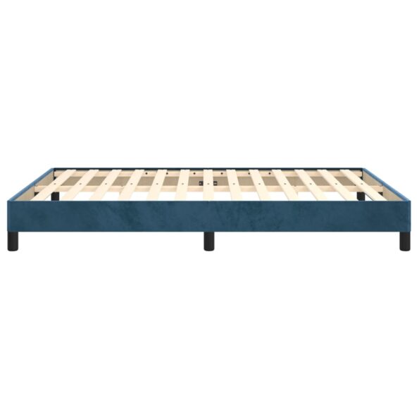 vidaXL Posteľ bez matraca tmavomodrá 140x190 cm zamat – Obrázok 6