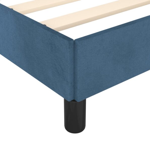 vidaXL Posteľ bez matraca tmavomodrá 140x190 cm zamat – Obrázok 7