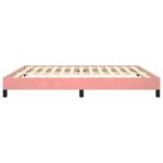 vidaXL Rám postele ružový 160x200 cm zamat – Obrázok 6