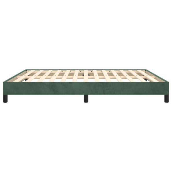 vidaXL Rám postele tmavozelený 180x200 cm zamat – Obrázok 6