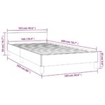 vidaXL Posteľný rám s čelom čierny 100x200 cm látka – Obrázok 9