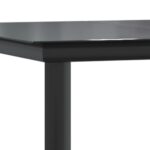 vidaXL Záhradný jedálenský stôl čierny 160x80x74cm oceľ a tvrdené sklo – Obrázok 6
