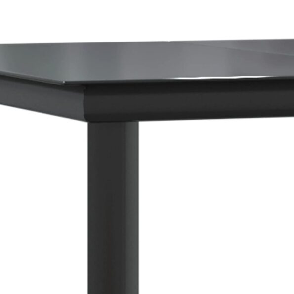 VXL8720287178927_g_en_hd_4.jpg vidaXL Záhradný jedálenský stôl čierny 160x80x74cm oceľ a tvrdené sklo – Obrázok 6