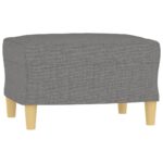 vidaXL Podnožka tmavosivá 60x50x41 cm látková – Obrázok 2