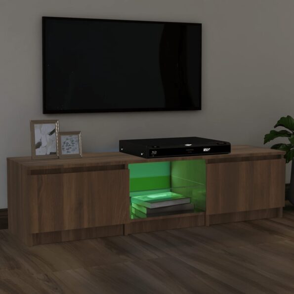 VXL8720287193050_g_en_hd_2.jpg vidaXL TV skrinka s LED svetlami hnedý dub 140x40x35,5 cm – Obrázok 4