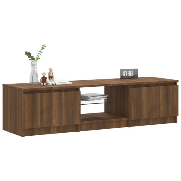 VXL8720287193050_g_en_hd_4.jpg vidaXL TV skrinka s LED svetlami hnedý dub 140x40x35,5 cm – Obrázok 6