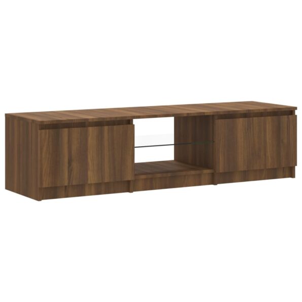 VXL8720287193050_g_en_hd_6.jpg vidaXL TV skrinka s LED svetlami hnedý dub 140x40x35,5 cm – Obrázok 8