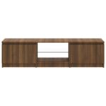 vidaXL TV skrinka s LED svetlami hnedý dub 140x40x35,5 cm – Obrázok 10