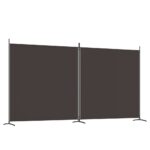vidaXL 2-panelový paraván hnedý 348x180 cm látkový – Obrázok 2