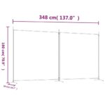 vidaXL 2-panelový paraván hnedý 348x180 cm látkový – Obrázok 8