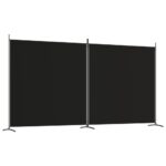 vidaXL 2-panelový paraván čierny 348x180 cm látkový – Obrázok 2