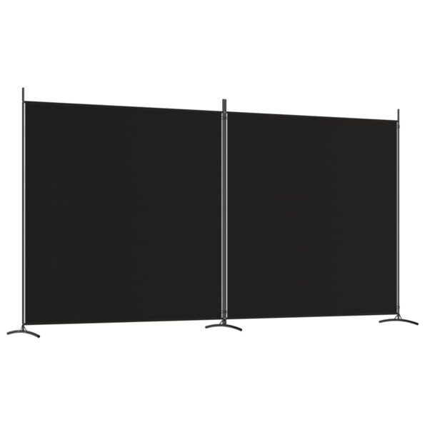 vidaXL 2-panelový paraván čierny 348x180 cm látkový – Obrázok 2