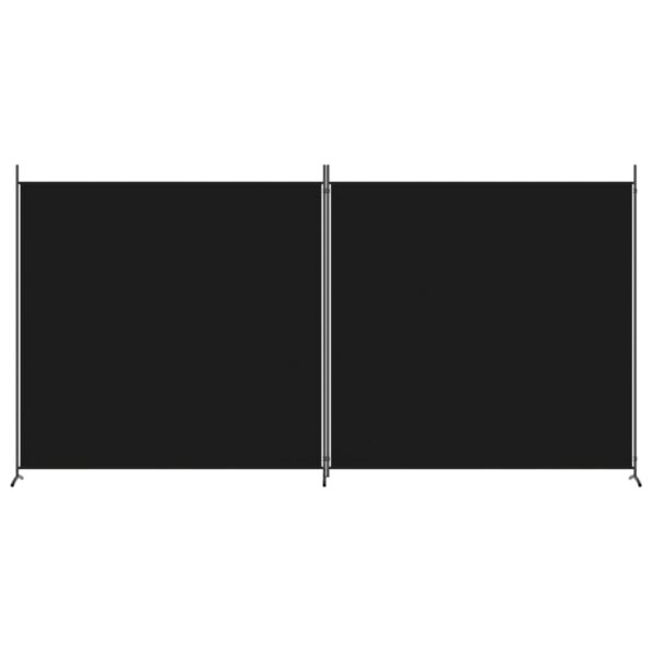vidaXL 2-panelový paraván čierny 348x180 cm látkový – Obrázok 3