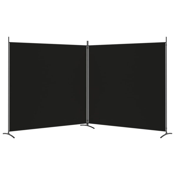 vidaXL 2-panelový paraván čierny 348x180 cm látkový – Obrázok 4