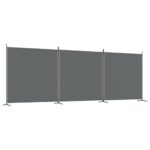 vidaXL 3-panelový paraván antracitový 525x180 cm látkový – Obrázok 2