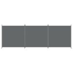vidaXL 3-panelový paraván antracitový 525x180 cm látkový – Obrázok 3