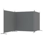 vidaXL 3-panelový paraván antracitový 525x180 cm látkový – Obrázok 4