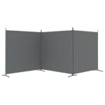 vidaXL 3-panelový paraván antracitový 525x180 cm látkový – Obrázok 5