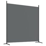 vidaXL 3-panelový paraván antracitový 525x180 cm látkový – Obrázok 6