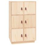 vidaXL Vysoká skrinka 67x40x108,5 cm masívna borovica – Obrázok 2