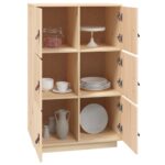 vidaXL Vysoká skrinka 67x40x108,5 cm masívna borovica – Obrázok 4