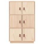 vidaXL Vysoká skrinka 67x40x108,5 cm masívna borovica – Obrázok 5