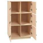 vidaXL Vysoká skrinka 67x40x108,5 cm masívna borovica – Obrázok 6