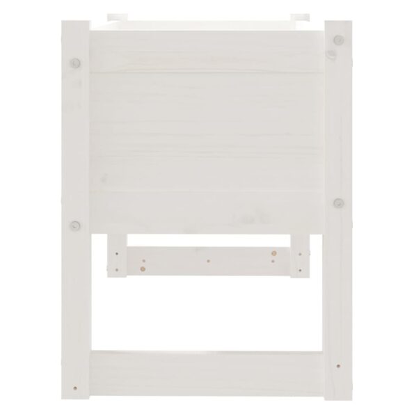vidaXL Kvetináč biely 78x40x52 cm borovicový masív – Obrázok 5