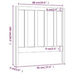 vidaXL Čelo postele 95x4x100 cm masívna borovica – Obrázok 6